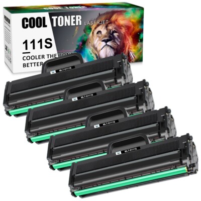 4 Pack MLT-D111S Toner Cartridge Fit For Samsung Xpress M2020W M2070FW Printer