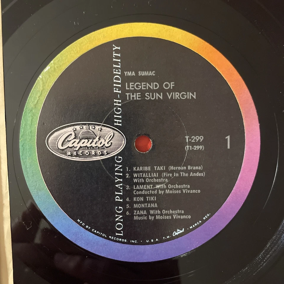 Yma Sumac / Legend Of The Sun Virgin LP Capitol Mono Exotica + Inner VG+!!!! - Image 3 of 4