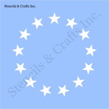 3/4" Star Stencil,13 Stars, Circle Stars, Template, Pattern, Celestial, Paint