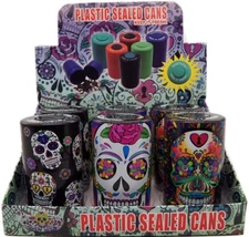 Candy Skull Vacuum Sealed Herb Stash Jar Container Airtight Smell Proof/1 piece