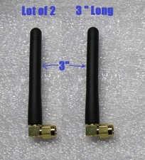 Lot 2 Wi-Fi Wireless Internet RF Micro Antenna Ant Aerial Black 3" RP-SMA Male