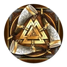 VALKNUT SYMBOL WARRIOR VIKING NORSE Pendant 925 Sterling Silver 22" Necklace  