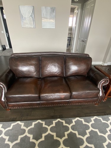used living room leather furniture set | eBay