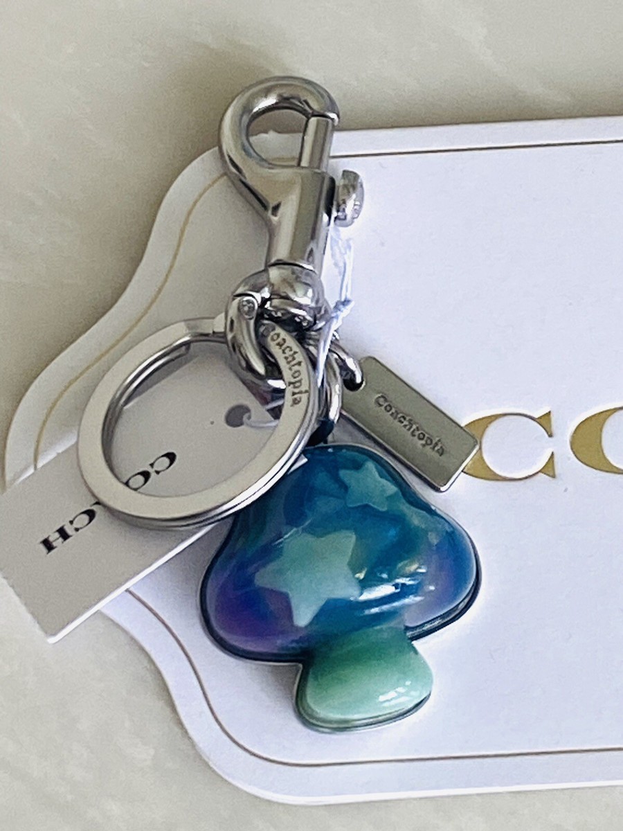 NWT COACH COACHTOPIA MUSHROOM BAG CHARM BLUE/MULTI RESIN CN995 | eBay