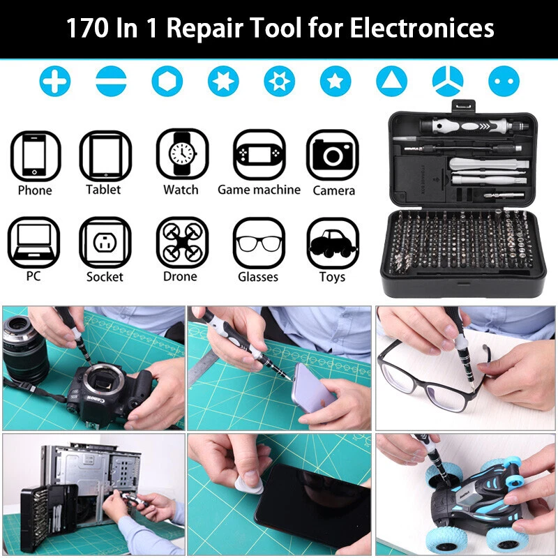170 In 1 Precision Screwdriver Set Torx Computer PC Phone Watch Repair Tool Kit - Image 4 of 4