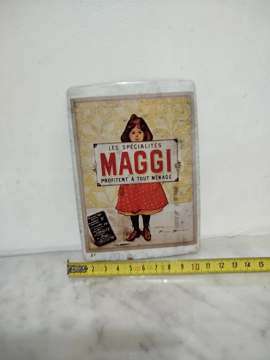 Plaque Métal Publicitaire Bombée MAGGI LUNE - 30x40 Cm - Neuve