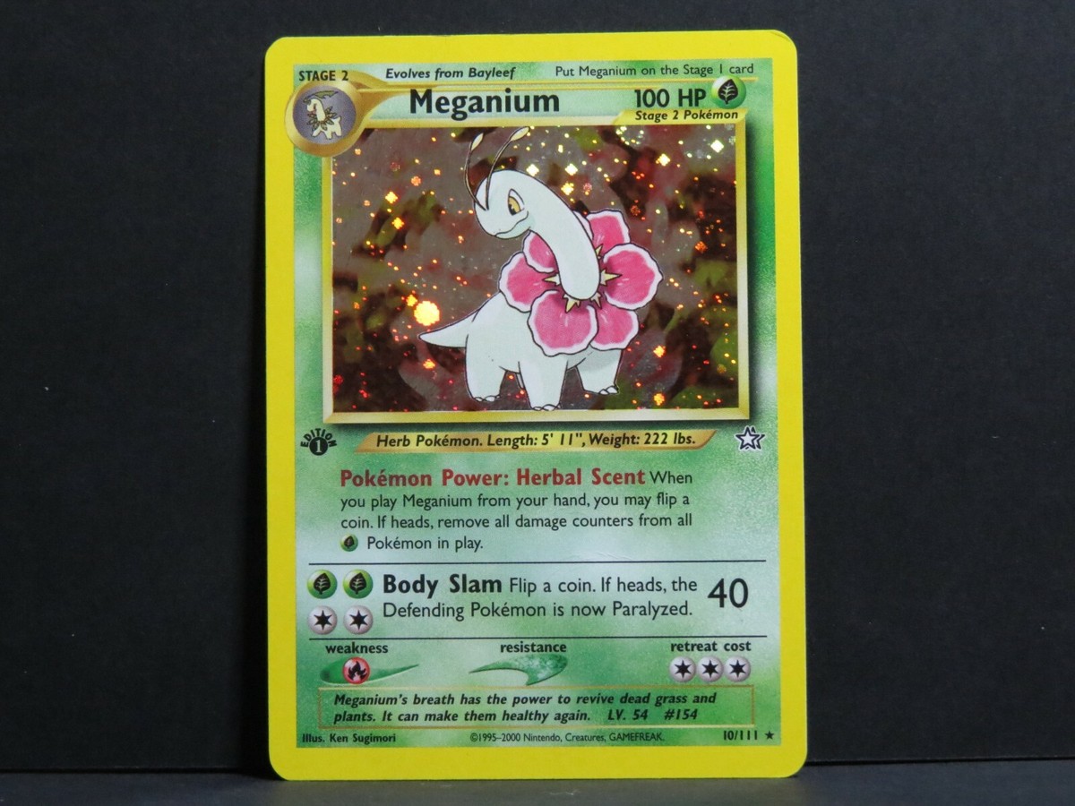 1st Edition Meganium 10/111 - Neo Genesis Pokemon Card (Played) | eBay