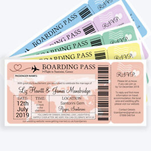 Boarding pass invitation free