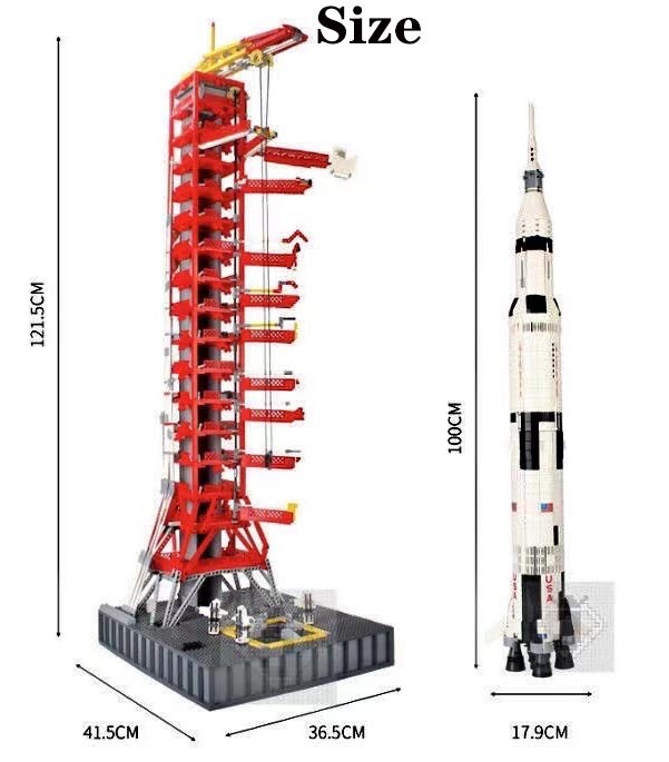 Apollo Saturn V LAUNCH Tower For LEGO NASA Apollo Saturn V 21309/92176 bricks