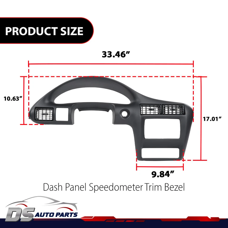 FIT FOR 2000-2005 CHEVY CAVALIER DASH PANEL SPEEDOMETER TRIM BEZEL 22698064 Foto 3 de 4