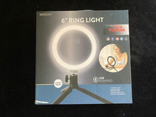 Vivitar 6  Ring Light Compact Tripod With Ball Head USB Powered New