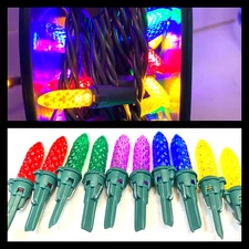 GE LED Mini Loose Bulbs 10 Ct Multi (Energy Smart) Green Base