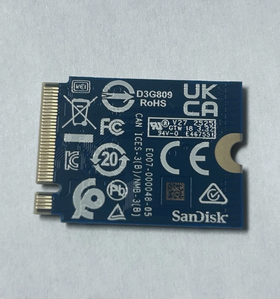 SANDISK SOLID STATE DRIVE 512GB SSD PCIe NvMe Gen 4x4 SN500S SDEPSJ-512G-1012@@@ - Image 2 of 2