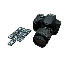 Canon EOS 1500D DSLR Camera Kit Working w/ Battery 10x 16GB SD Cards