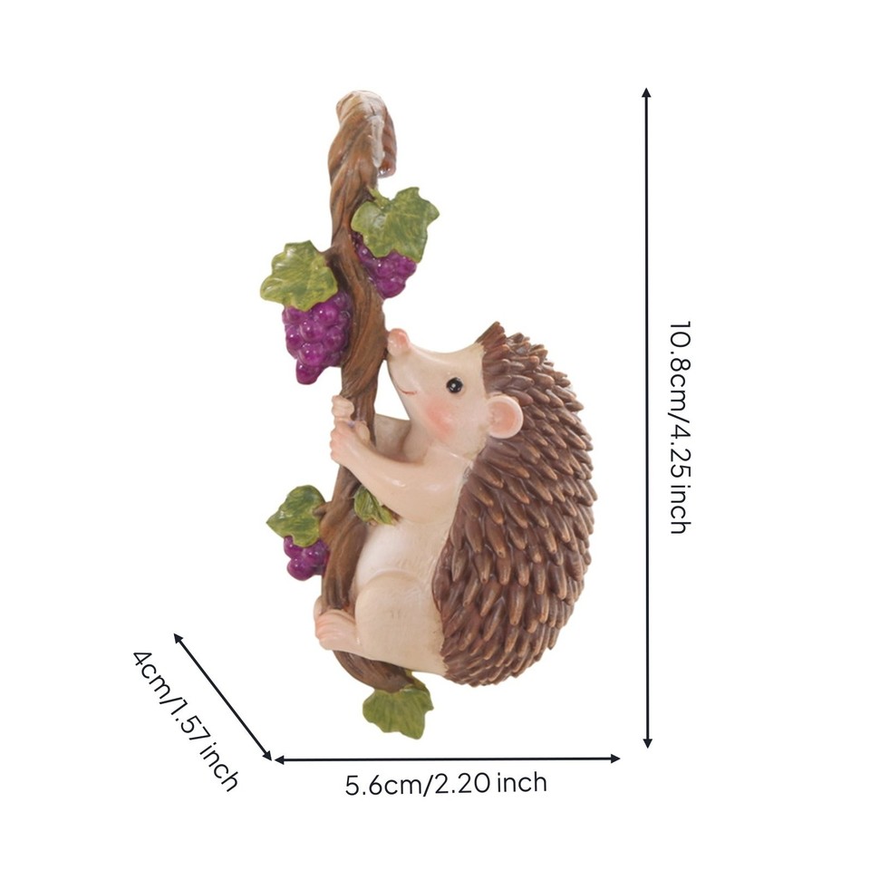 Hedgehog Pot Climber Cartoon Design Hanging Hedgehog Figurine for ...