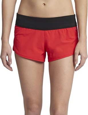 Hurley Damen Shorts Boardshorts Schwimmshort Badehose Sport Hose, Speed Rot, S