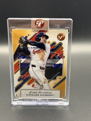 2025 Topps Pristine Jose Ramirez Pristine Gold Refractor 33/50 #88 ENCASED