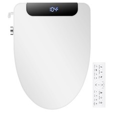 Electric Bidet Toilet Seat, Elongated, Warm Water with Air Dryer, Heated Seat...