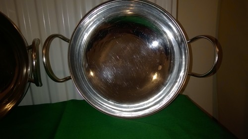 TWO BALTI KARAHI CURRY SERVING DEEP DISHES STAINLESS STEEL WITH HANDLES - Picture 3 of 12