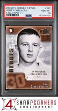 2004 IN THE GAME HEROES & PROSPECTS FALL EXPO 1/1 #142 GERRY CHEEVERS HOF PSA 10