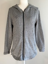 Eddie Bauer Jacket Women s Large Gray Radiator 2 Full Zip Hooded Fleece Casual