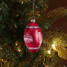 Ohio State Buckeyes 2024 Football National Champions Christmas Football Ornament