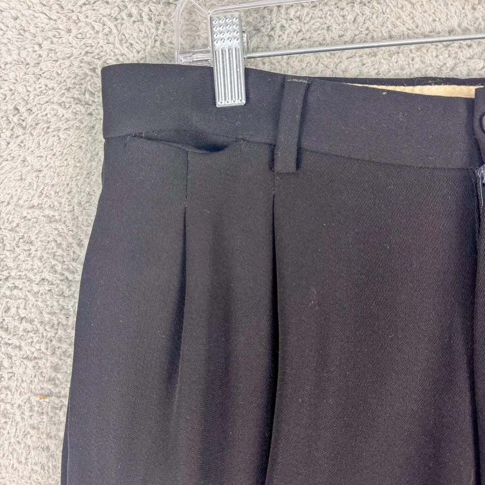 Pantalones de vestir plisados de lana negros 33R Banana Republic para hombre Italia 33x32 Foto 4 de 4