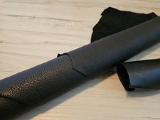 3-4oz ULTRA BLACK FULL GRAIN GARMENT SOFT LEATHER HIDE PANEL,SHEET,SQUARE 23 sq