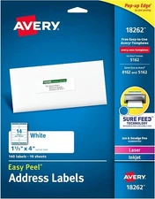 White Easy Peel(R) Address 1-1/3x4in labels 140/PK - 1EA