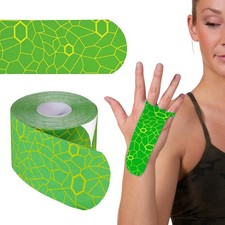 THERABAND Kinesiology Tape, Green/Yellow, 1 2" X 1" Strips, Green/Yellow