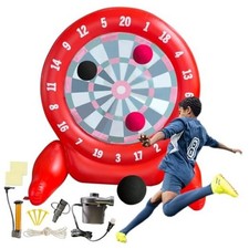 6.4ft Inflatable Giant Kick Darts, Jumbo Outdoor Soccer Target Dartboard, Big