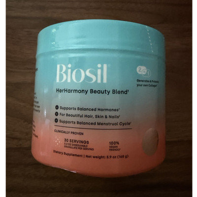 BioSil HerHarmony Beauty Blend Hair Skin & Nails Vegan Supplement Powder 5.9 oz