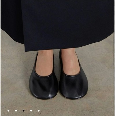 Dear Frances Rina Flats Black Leather   Size EU 41 (US 11) NIB With Dustbag