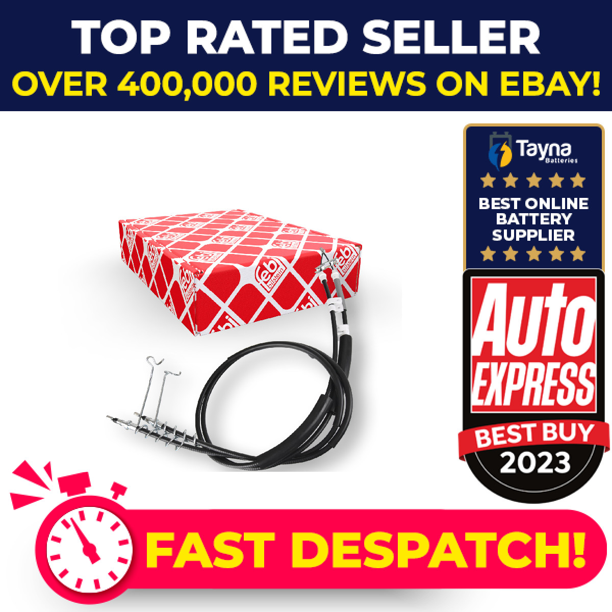 Handbrake Cable fits FORD TOURNEO CONNECT 1.8 Rear 02 to 13 With ABS Hand Brake