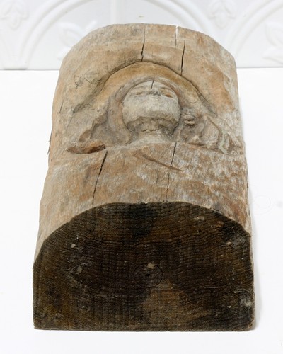 Woman Spirit Face Hand Carved Wooden Sculpture Long Hair Native American Vintage - Picture 6 of 8
