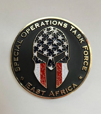 #ad #ad Joint Special Operations Task Force East Africa Spartan Helmet Challenge Coin $300.00
