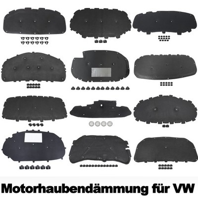 Motorhaubendämmung Dämmmatte mit Clips für VW Golf Touran Polo Passat Tiguan