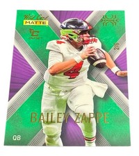 2022 Wild Card MATTE - X-Plode Bailey Zappe #MXP-3 Chase Green-Green X /6 (RC)