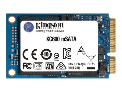Kingston KC600 SSD 256 GB SATA3 mSATA 256-Bit-AES Verschlüsselung intern