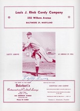 Lefty Grove Frank Robinson Signed 1967 Tops in Sports Baseball Photo Program JSA