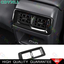 For Honda CR-V 2023-2024 Bright Black Rear Seat USB Socket Control Panel Trim