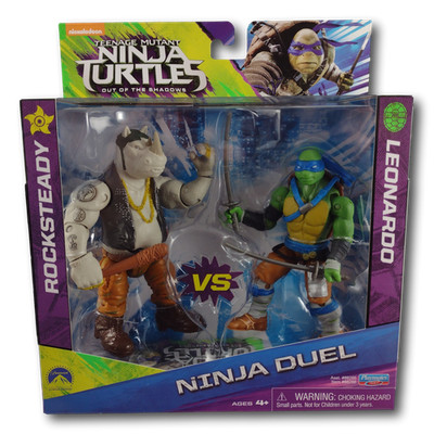 Teenage Mutant Ninja Turtles Ninja Duel Rocksteady Vs Leonardo Figuren