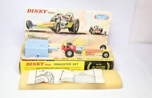 Dinky 370 Dragster Set In Original Box - Near Mint Vintage Original Model
