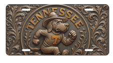 Tennessee Vols 12"x6" License Plate | Vintage Smokey Flat Surface Car Tag | Flat