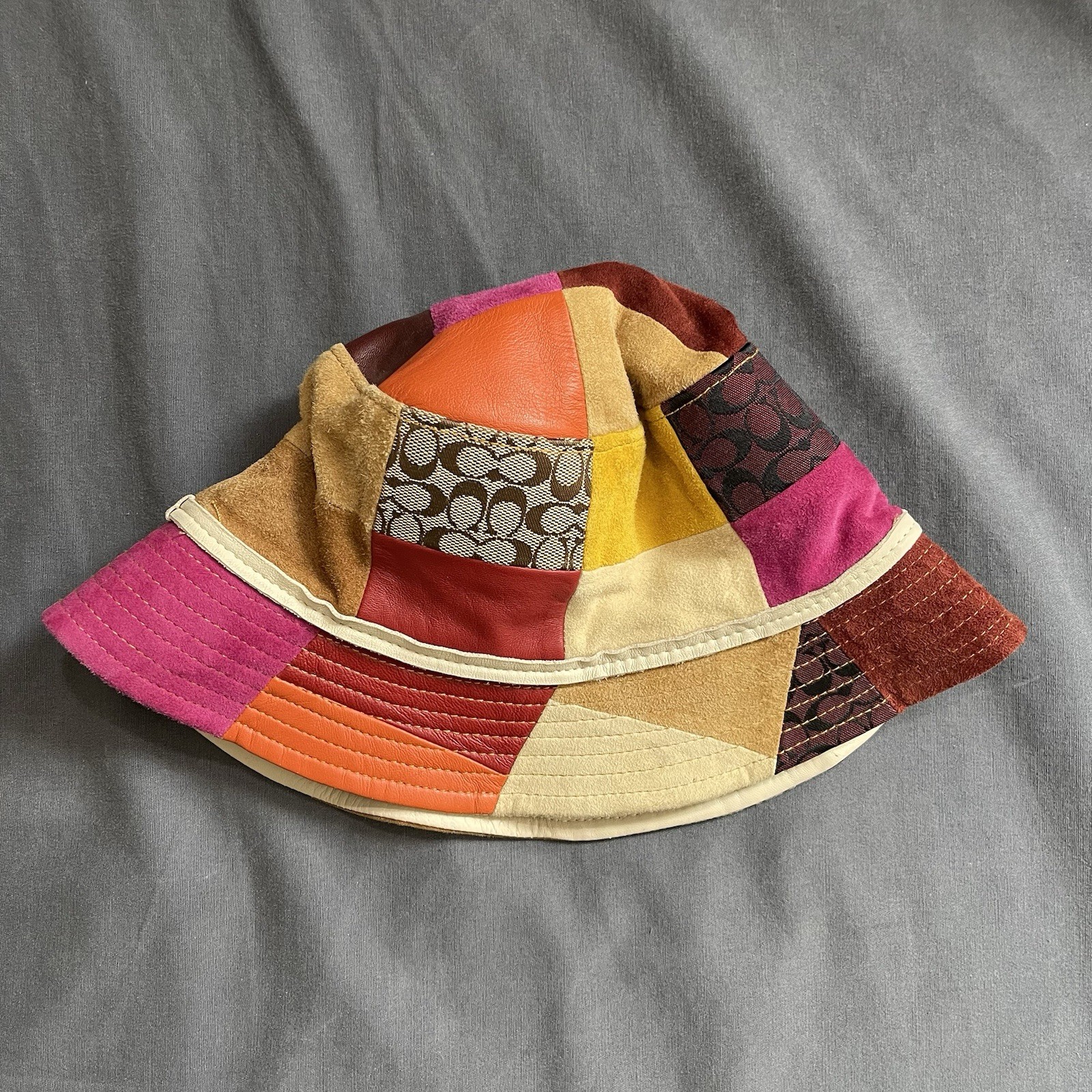 Coach Patchwork Bucket hat Size Small - image 5