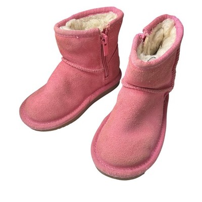 Koolaburra by UGG Jona Toddler Girls 8 Short Winter Boots Pink Side Zip Sherpa