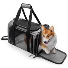 Pucewmy Pet Carrier Small Dogs Cats, Up 15Lbs, Airline Approved Collapsible