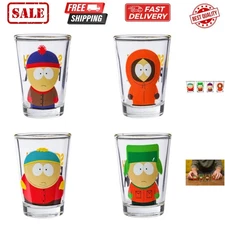 South Park Featuring Stan, Kenny, Cartman, and Kyle 4 Pack Mini Glasses, 1.5 ...