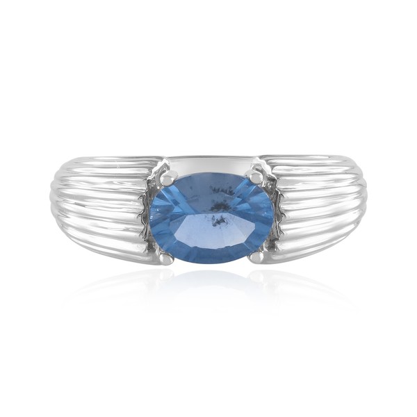 Cavill Farbwechsel Fluorit Ring 925 Sterling Silber Platiert 1,36Ct Oval Damen-image
