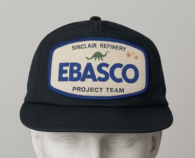 Vintage EBASCO Refinery Project Team Snapback Hat Black